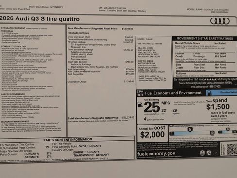 New 2026 Audi Q3 quattro 2.0T AWD/4WD image 38
