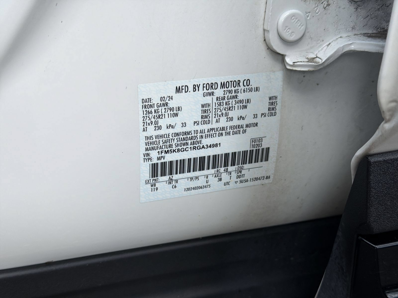 Certified 2024 Ford Explorer ST w/ Equipment Group 401A AWD/4WD image 53