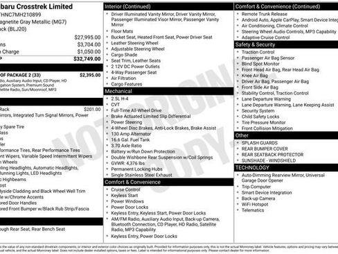 Used 2021 Subaru Crosstrek 2.5i Limited w/ Moonroof Package 2 image 38