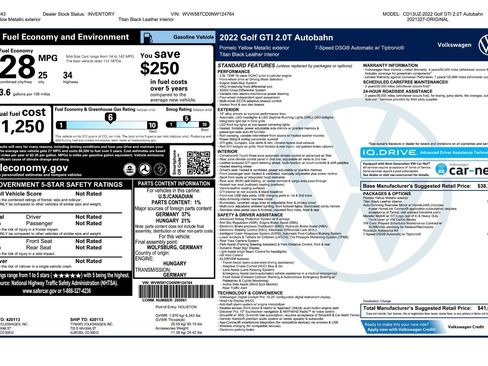 Used 2022 Volkswagen GTI Autobahn image 11