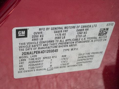 Used 2013 Chevrolet Equinox LT FWD image 18