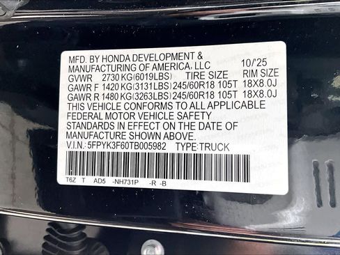 Certified 2026 Honda Ridgeline TrailSport image 66