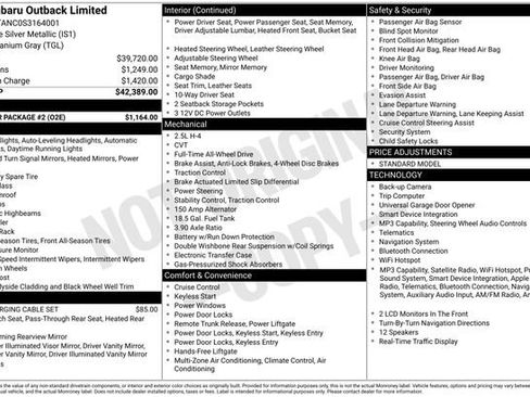 Used 2025 Subaru Outback Limited w/ Popular Package #2 image 6