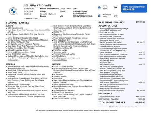 Used 2021 BMW X7 xDrive40i w/ Premium Package 2 image 2