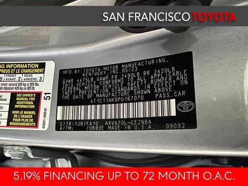 Certified 2023 Toyota Camry LE FWD image 37
