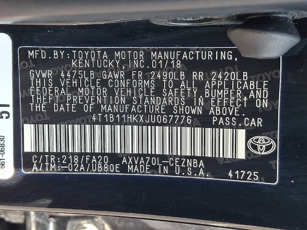 Certified 2018 Toyota Camry LE FWD image 26