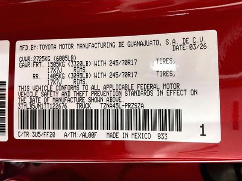 New 2026 Toyota Tacoma SR5 AWD/4WD image 13