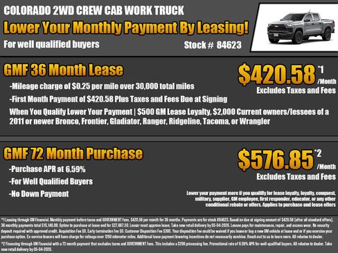 New 2026 Chevrolet Colorado W/T w/ WT Custom Package RWD image 2