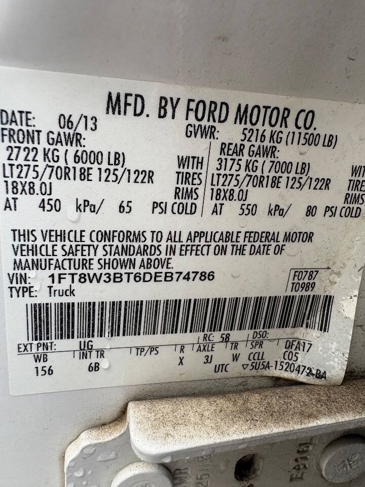 Used 2013 Ford F350 4x4 Crew Cab Super Duty image 10