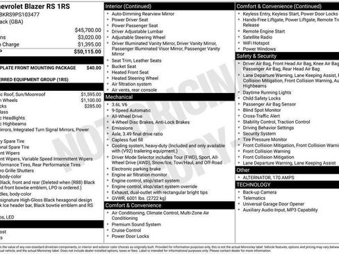 Certified 2023 Chevrolet Blazer RS AWD/4WD image 42