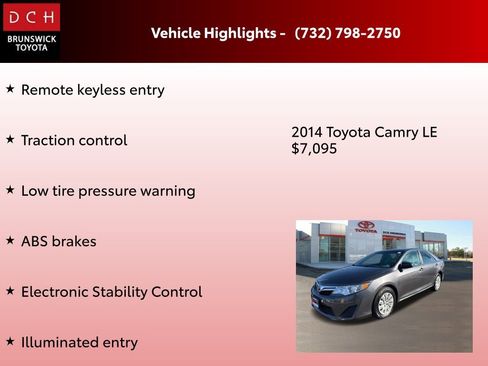 Used 2014 Toyota Camry LE image 4