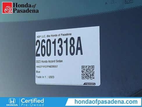 Certified 2023 Honda Accord EX image 33