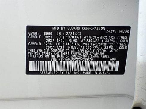 Certified 2025 Subaru Ascent Touring AWD/4WD image 10