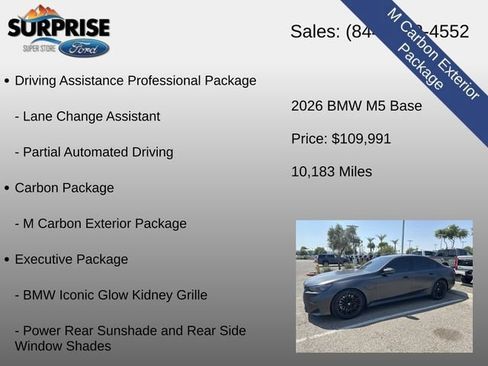 Used 2026 BMW M5 w/ Carbon Package AWD/4WD image 14
