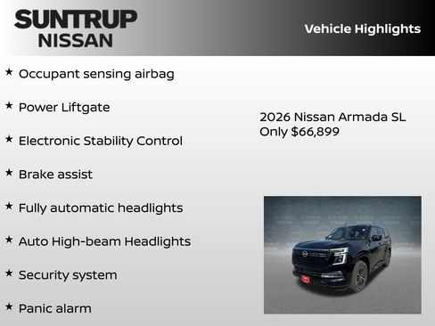 New 2026 Nissan Armada SL w/ Captain's Chari Seat Package AWD/4WD image 30