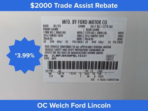 Certified 2023 Lincoln Nautilus Reserve w/ Equipment Group 201A AWD/4WD image 17