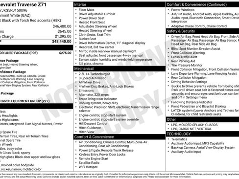 Used 2024 Chevrolet Traverse Z71 w/ LPO, Floor Liner Package image 4