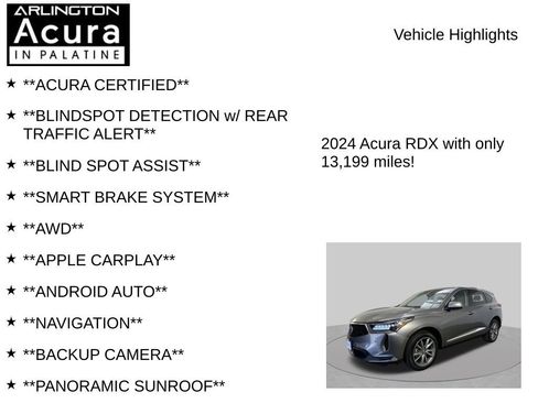 Certified 2024 Acura RDX w/ Technology Package AWD/4WD image 7