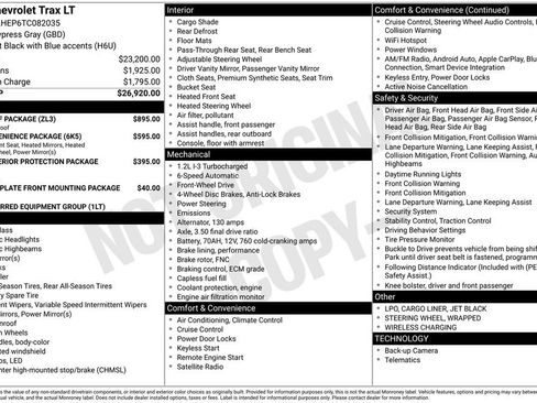 New 2026 Chevrolet Trax LT w/ Sunroof Package FWD image 8