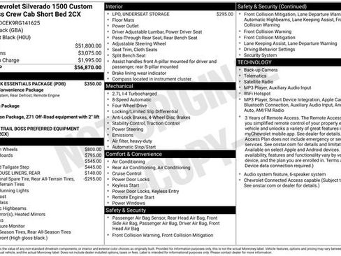 Used 2024 Chevrolet Silverado 1500 Custom Trail Boss w/ LPO, Dark Essentials Package AWD/4WD image 5