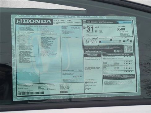 New 2026 Honda Accord SE image 17