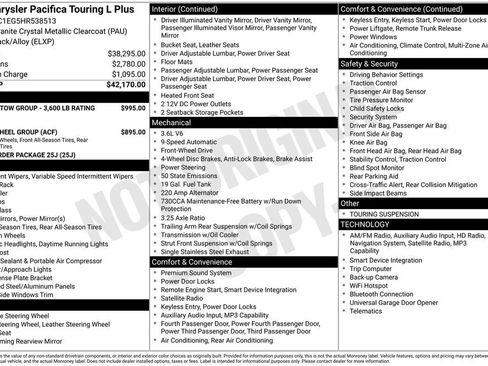 Used 2017 Chrysler Pacifica Touring-L Plus FWD image 2