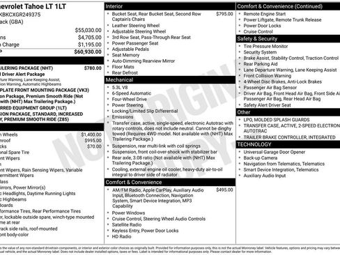 Used 2016 Chevrolet Tahoe LT w/ Max Trailering Package AWD/4WD image 11