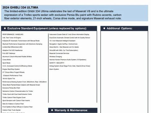 Used 2024 Maserati Ghibli 334 Ultima image 2