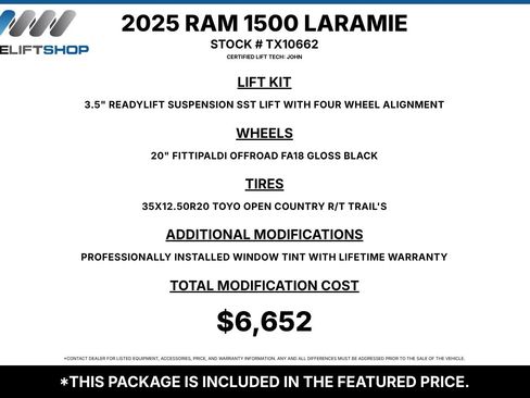 Used 2025 RAM 1500 Laramie w/ Sport Appearance Package AWD/4WD image 1