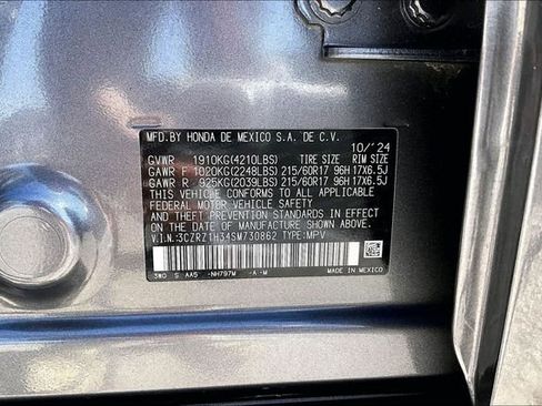 Certified 2025 Honda HR-V LX image 16