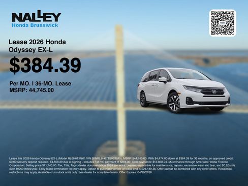 New 2026 Honda Odyssey EX-L image 3