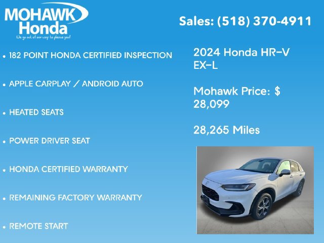 Certified 2024 Honda HR-V EX-L image 9