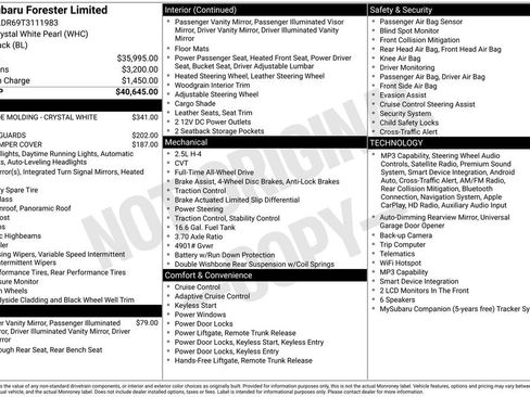 New 2026 Subaru Forester Limited AWD/4WD image 1
