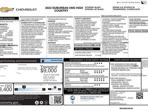 Used 2023 Chevrolet Suburban High Country AWD/4WD image 9