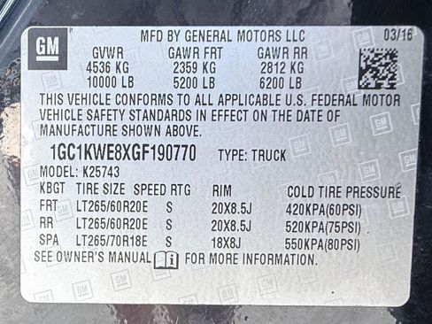Used 2016 Chevrolet Silverado 2500 LTZ w/ Duramax Plus Package AWD/4WD image 19