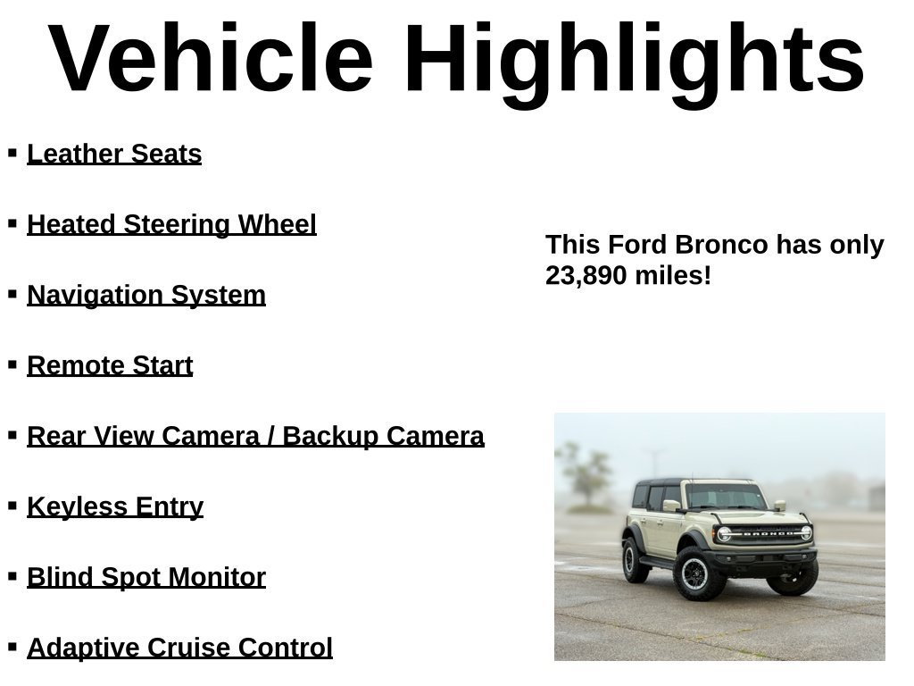 Used 2025 Ford Bronco Outer Banks w/ Sasquatch Package AWD/4WD image 34