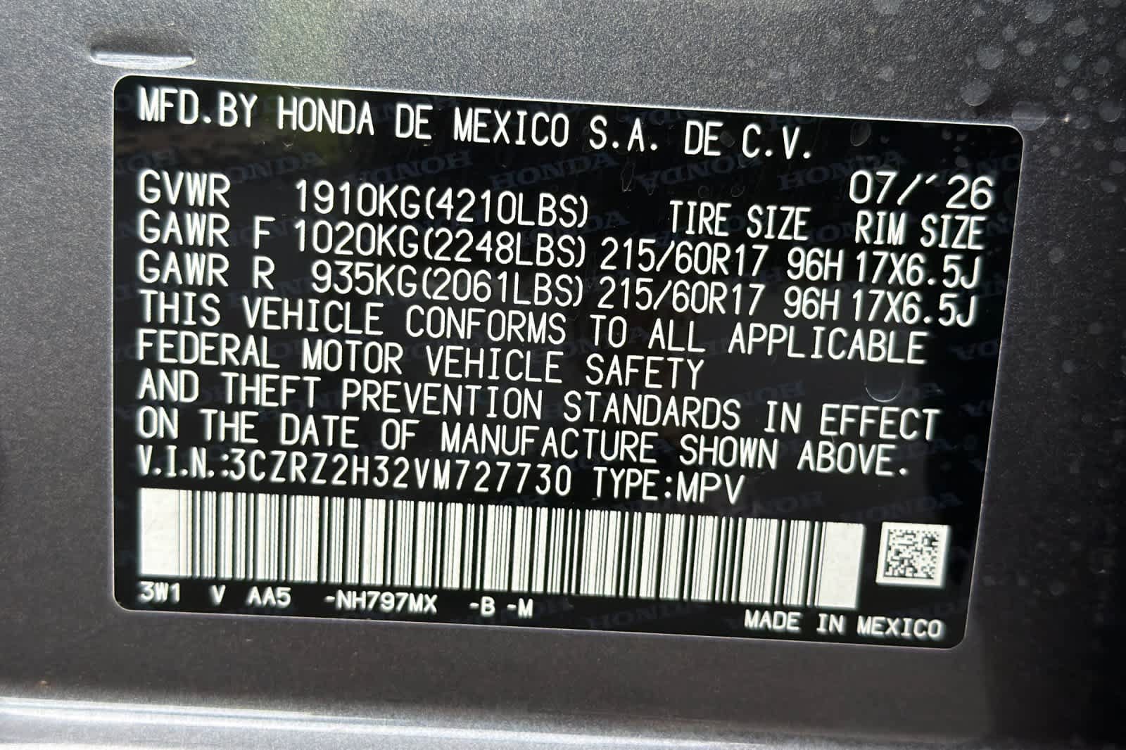 New 2027 Honda HR-V LX image 27