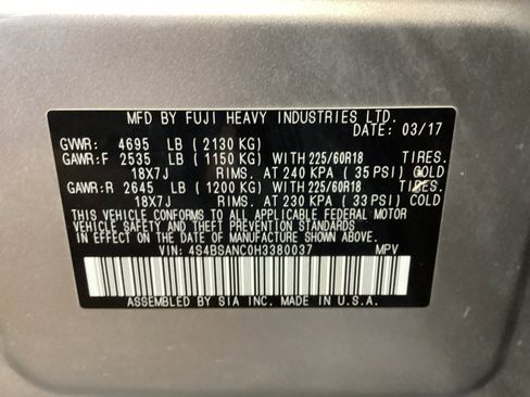 Used 2017 Subaru Outback 2.5i Limited AWD/4WD image 16