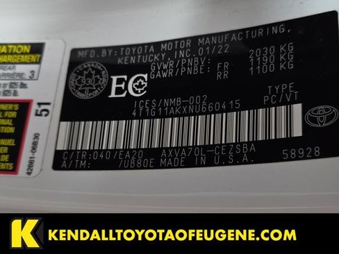 Used 2022 Toyota Camry SE FWD image 10