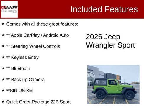 New 2026 Jeep Wrangler Sport AWD/4WD image 4