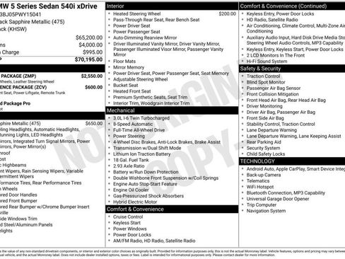 Certified 2023 BMW 540i xDrive w/ M Sport Package image 6