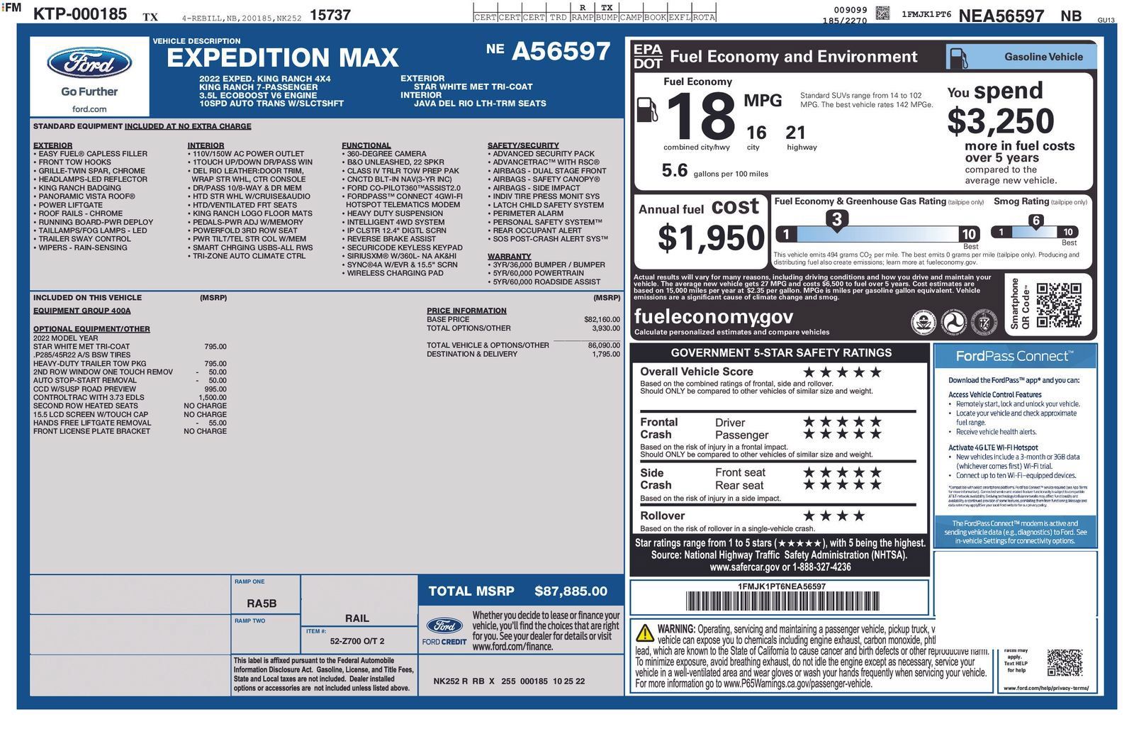 Used 2022 Ford Expedition Max King Ranch AWD/4WD image 26