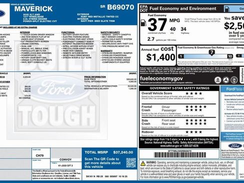 New 2025 Ford Maverick XLT w/ Equipment Group 301A image 2
