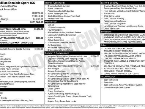 Used 2021 Cadillac Escalade Sport w/ Driver Assist Tech Package image 33