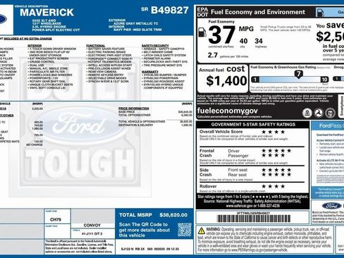 New 2025 Ford Maverick XLT w/ Equipment Group 301A image 2