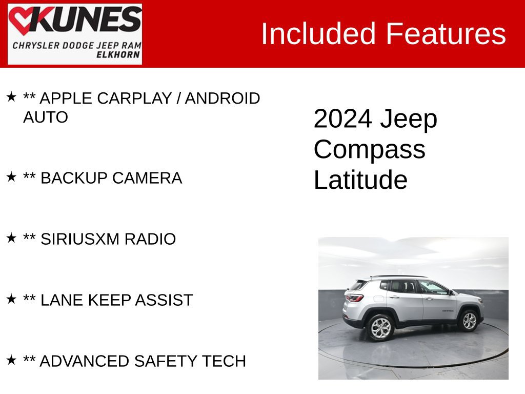 Used 2024 Jeep Compass Latitude AWD/4WD image 2