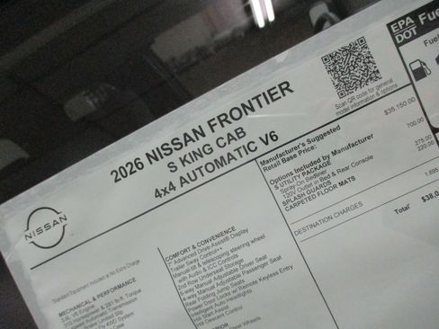 New 2026 Nissan Frontier S w/ S Utility Package image 13