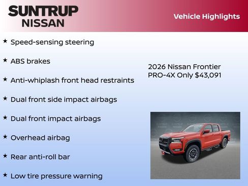 New 2026 Nissan Frontier PRO-4X w/ Tow Package image 16