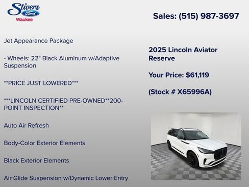 Used 2025 Lincoln Aviator Reserve w/ Equipment Group 201A AWD/4WD image 28