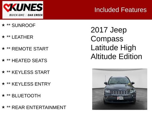 Used 2017 Jeep Compass High Altitude AWD/4WD image 2